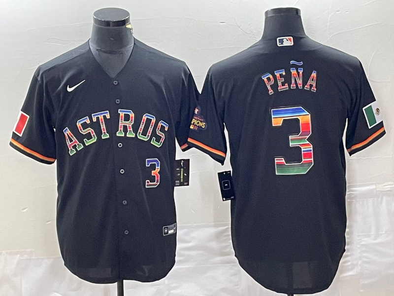 Men's Houston Astros Jeremy Pena #3 Black Baseball Jersey